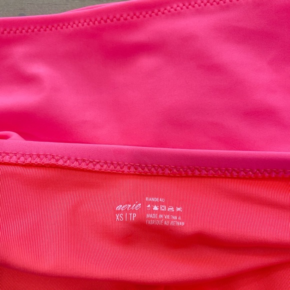 Aerie hot pink longline bandeau bikini top padded strapless - Picture 7 of 9